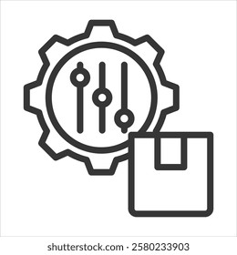 Product Customization Outline Icon Vector Illustration