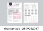 Product Data Sheet, Technical Data Sheet layout 2 style template design	
