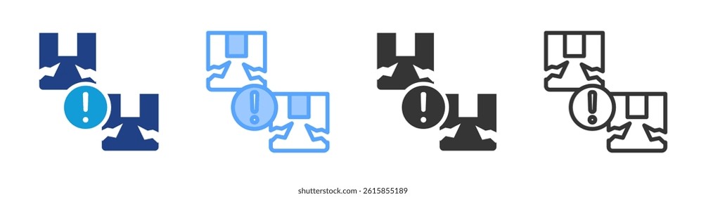 Product Defects icon set multiple style collection