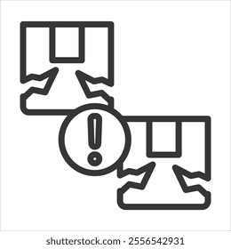 Product Defects Outline Icon Vector Illustration