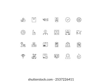 Product Delivery icon set, design, vector illustration