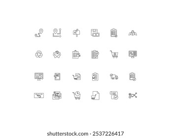 Product Delivery icon set, design, vector illustration