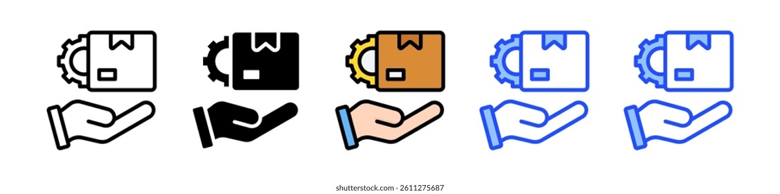 Product Delivery Icon Set With Multiple Style Collection