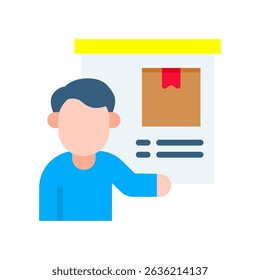 Product Demo Icon Flat Vector Illustration