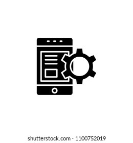 Product description black icon concept. Product description flat  vector symbol, sign, illustration.