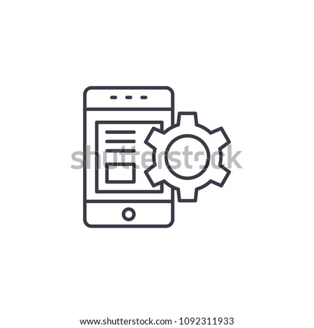 Product description linear icon concept. Product description line vector sign, symbol, illustration.
