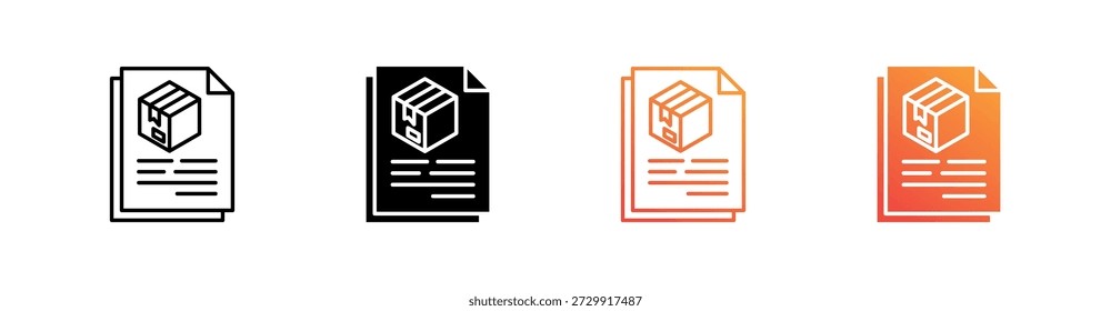 Producto Descripción Conjunto de iconos de estilo múltiple Vector