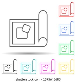 Product design framework multi color style icon. Simple thin line, outline vector of artifical icons for ui and ux, website or mobile application