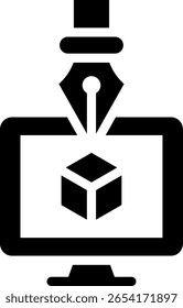 Ilustração do vetor de glifos do ícone do design do produto
