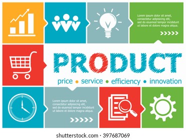 Product design illustration concepts for business, consulting, management, career. Product concepts for web banner and printed materials.