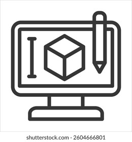 Product Design Outline Icon Vector Illustration