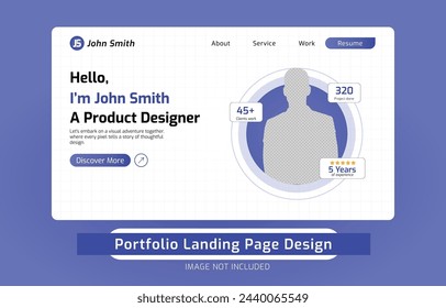 Plantilla web de diseñador de productos y diseño de página de destino de cartera