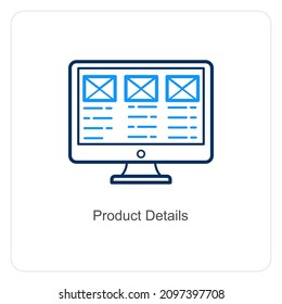 Product Details Or Description Icon Concept