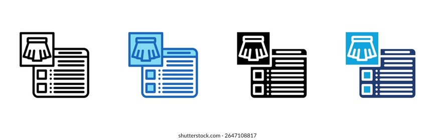 Product Details icon Multi Style Vector Illustration