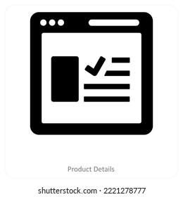 Concepto de icono Detalles del producto y diseño