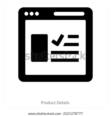 Product Details and layout icon concept