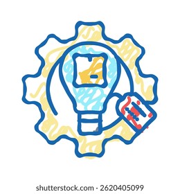product development business process doodle icon sketch vector. product development business process sign. isolated symbol illustration