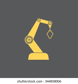 Product development concept icon. robot icon. industry robot icon, robotic arm, rescue robot.