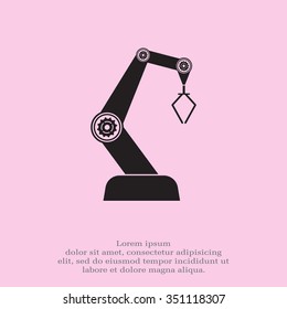 Product development concept icon. robot icon. industry robot icon, robotic arm, rescue robot.