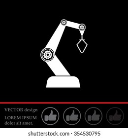 Product development concept icon. robot icon. industry robot icon, robotic arm, rescue robot.