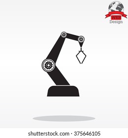 Product development concept icon. robot icon. industry robot icon, robotic arm, rescue robot.