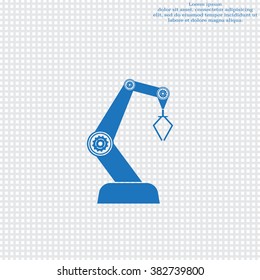 Product development concept icon. robot icon. industry robot icon, robotic arm, rescue robot.