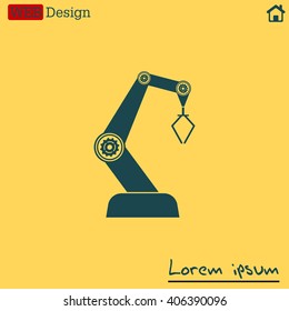 Product development concept icon. robot icon. industry robot icon, robotic arm, rescue robot.