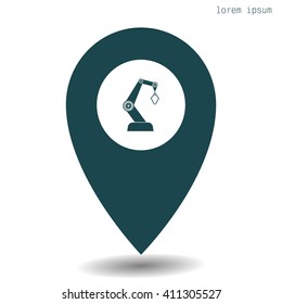 Product development concept icon. robot icon. industry robot icon, robotic arm, rescue robot.