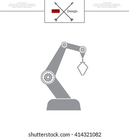 Product development concept icon. robot icon. industry robot icon, robotic arm, rescue robot.