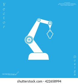 Product development concept icon. robot icon. industry robot icon, robotic arm, rescue robot.