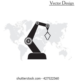 Product development concept icon. robot icon. industry robot icon, robotic arm, rescue robot.