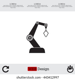 Product development concept icon. robot icon. industry robot icon, robotic arm, rescue robot.