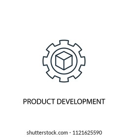 Product Development Concept Line Icon. Simple Element Illustration. Product Development Concept Outline Symbol Design From Startup Set. Can Be Used For Web And Mobile UI/UX