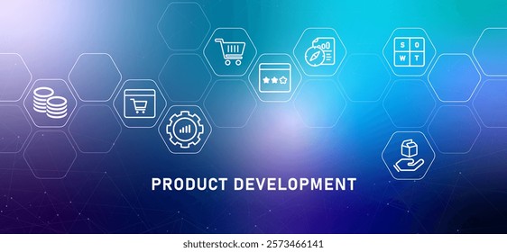 Product development creation gradient header manufacturing project data market analysis planning idea research production industry design