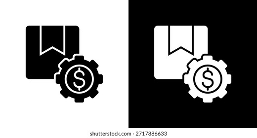 Product Development icon black and white filled.