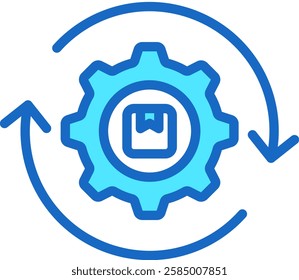 Product Development Icon Blue Color Vector Illustration