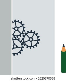 Symbol für Produktentwicklung. Flaches Farbdesign. Vektorgrafik.