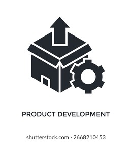 Icono de desarrollo de producto estilo glifo. Ilustración vectorial Para El Diseño gráfico