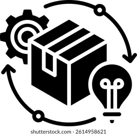 Product Development Icon Glyph Vector Illustration
