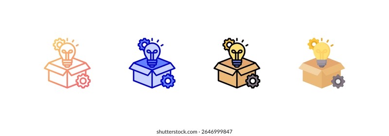 Product Development Icon set multiple style collection