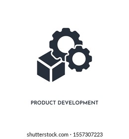 product development icon. simple element illustration. isolated trendy filled product development icon on white background. can be used for web, mobile, ui.
