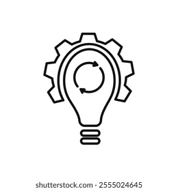 Product development icon Symbol mark in Outline style
