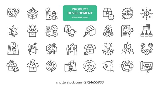 Product development Icons. Thin Line Symbol Elements Collection.
