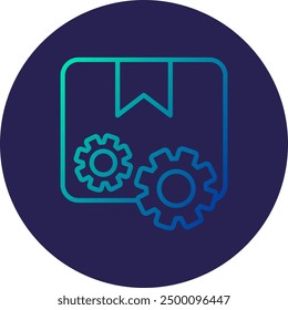 Product Development Line Gradient Icon Design