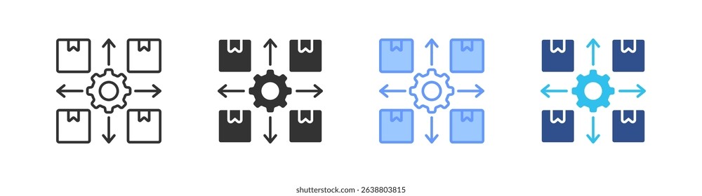 Product Development Multi Style Icon Set Vector