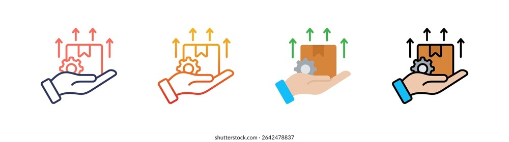 Vetor de Conjunto de Ícones de Estilo Múltiplo de Desenvolvimento de Produto