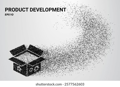 Product Development of particles. Product Development consists of small circles. Vector illustration.