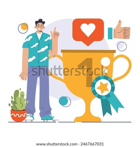 Product differentiation. Product competitive advantages. Price and quality Brand recognition and market niche definition. Flat vector illustration