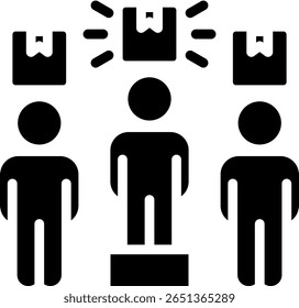 Product Differentiation Icon Glyph Vector Illustration