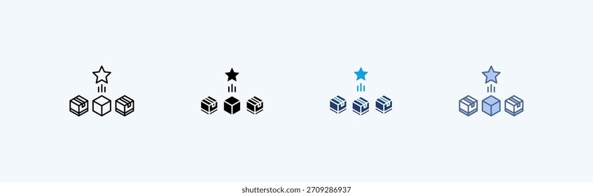 Diferenciación de Producto Icono múltiple Ilustración Vector